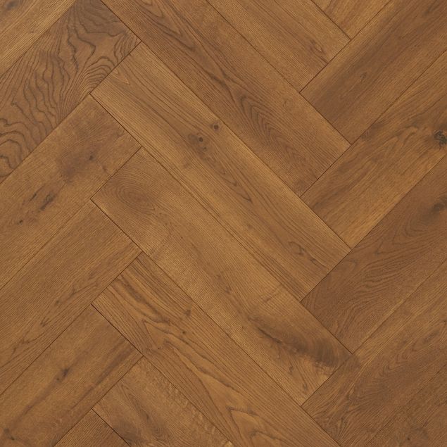 Heartwood Oak Herringbone Brandy